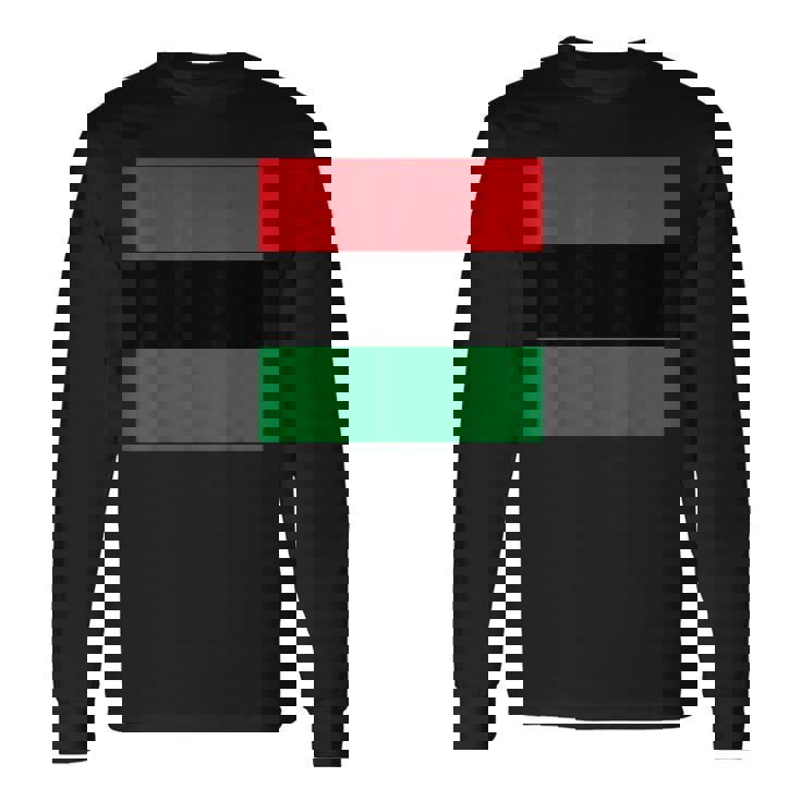 パンアフリカ国旗tシャツ 長袖Tシャツ