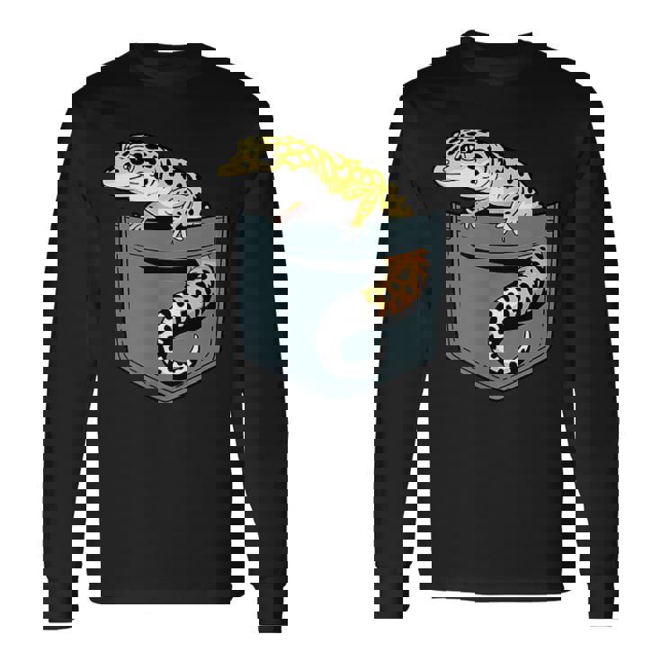 ヒョウ ヤモリ トカゲ 爬虫類 ヒョウ ヤモリ愛好家 長袖Tシャツ