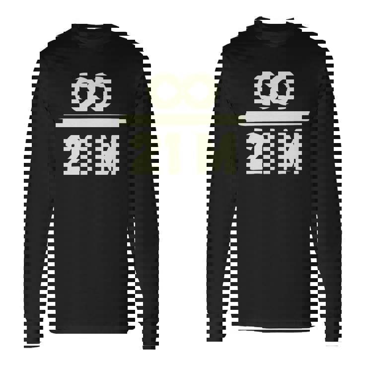 ビットコイン 2100万 マーケットキャップ 暗号通貨愛好家向け 長袖tシャツ 長袖Tシャツ