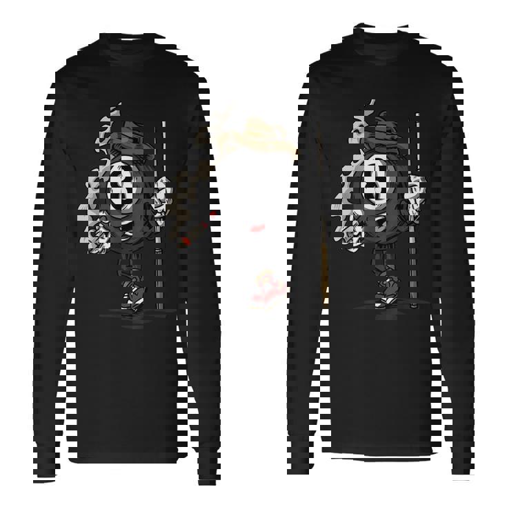 ビリヤードボール 8プールビリヤード 長袖Tシャツ