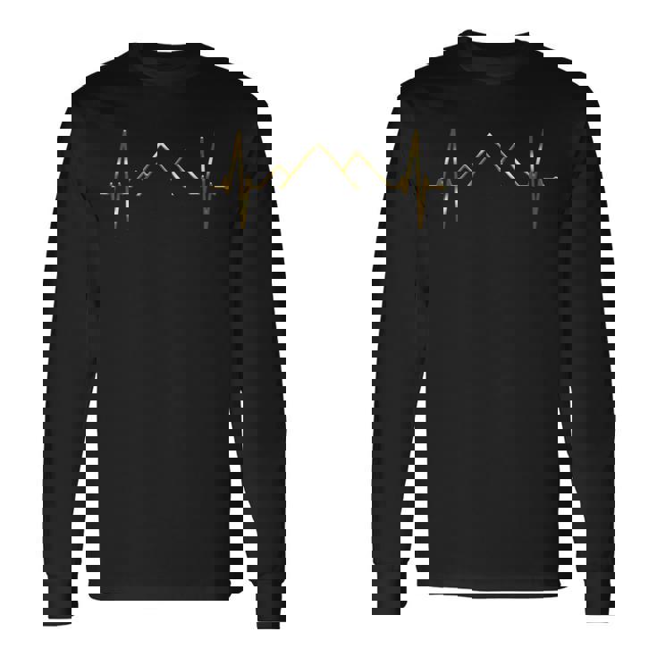 ピラミッドスカイライン ハートビート エジプト 愛 カイロ ギザ ピラミッド 長袖Tシャツ