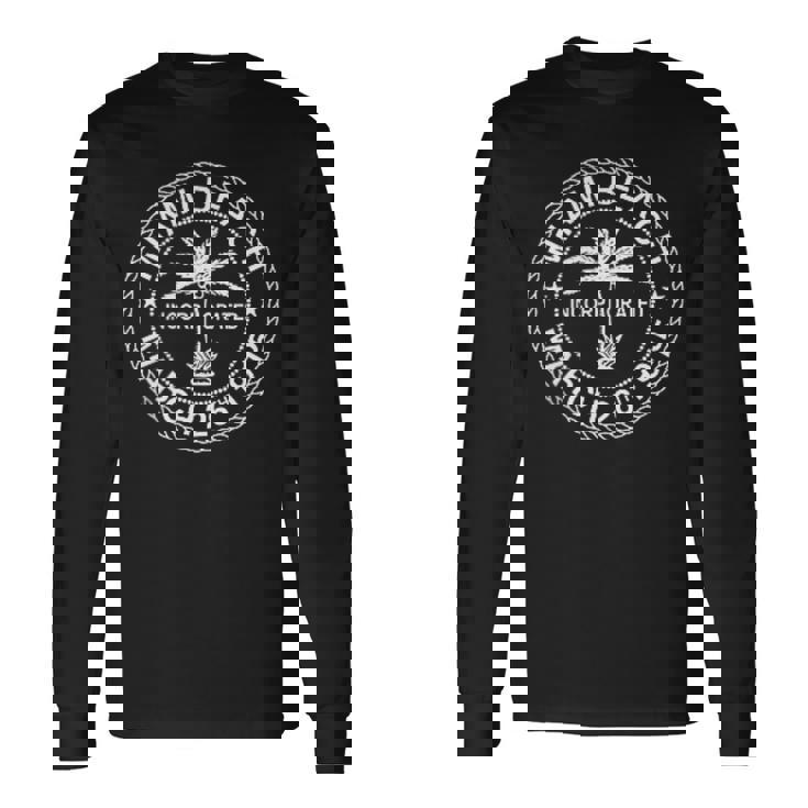 フロリダ州マイアミビーチフラッグシール。 長袖Tシャツ