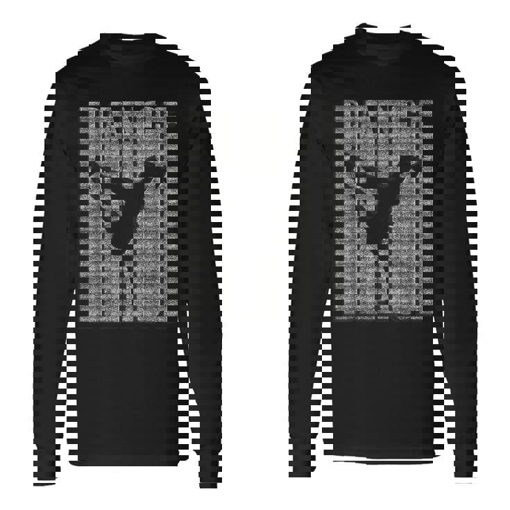 ブレイクダンス シャツ ヒップホップ ダンス イメージ シルエット ブレイクダンス 長袖Tシャツ