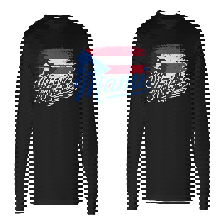 プエルトリコの母旗 プエルトリコ マミ プエルトリコ 長袖Tシャツ