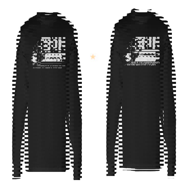 ボウラー メンズ レディース テンピン ワンスター 面白ボウリング 長袖Tシャツ