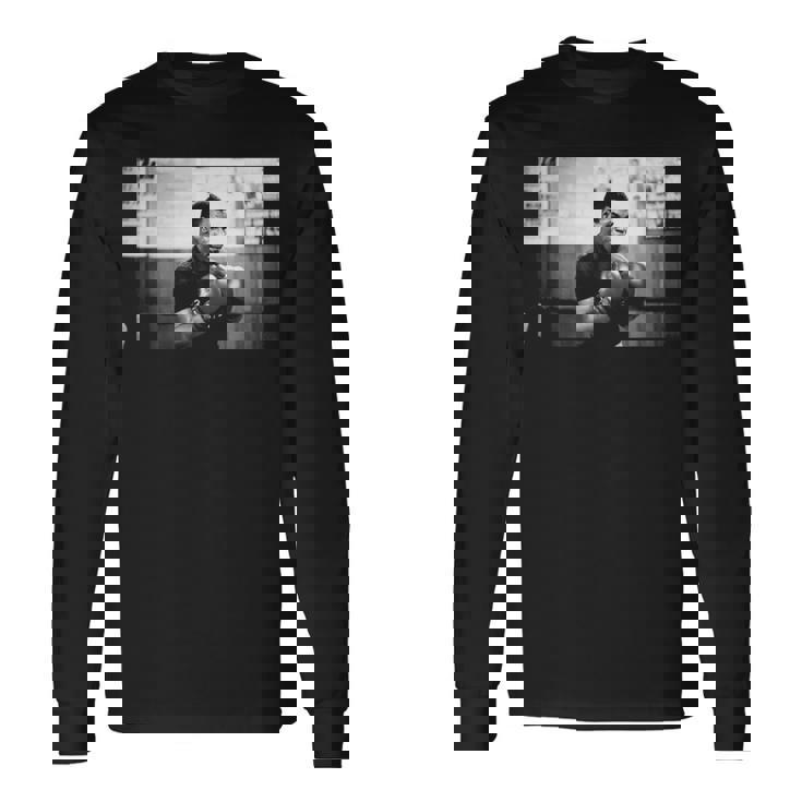 ボクサー マイク・タイソン ロンドンで ジェームズ・ティリス 対 フランク・ブルーノ 長袖Tシャツ