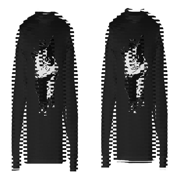 ボストンテリアハグ 長袖Tシャツ