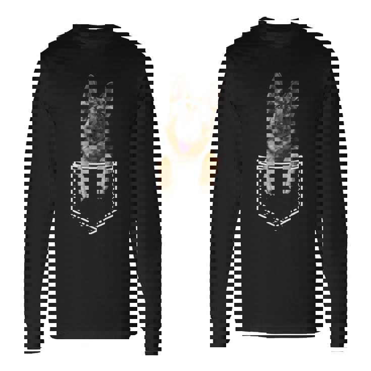 ポケットジャーマンシェパード 長袖Tシャツ
