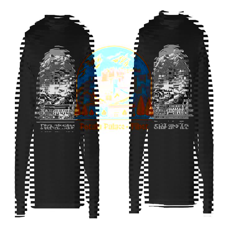 ポタラ宮 チベット ラサ 仏教 長袖Tシャツ