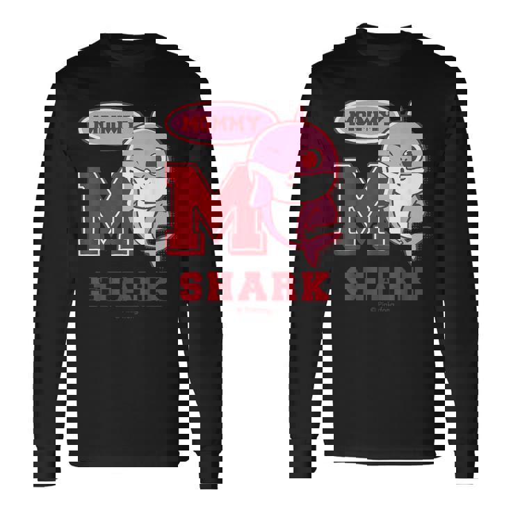 ママシャーク・レトロ・ベイシャーク・サメなかぞく・プレゼント・キッズ・メンズ・ウーマンズ 長袖Tシャツ