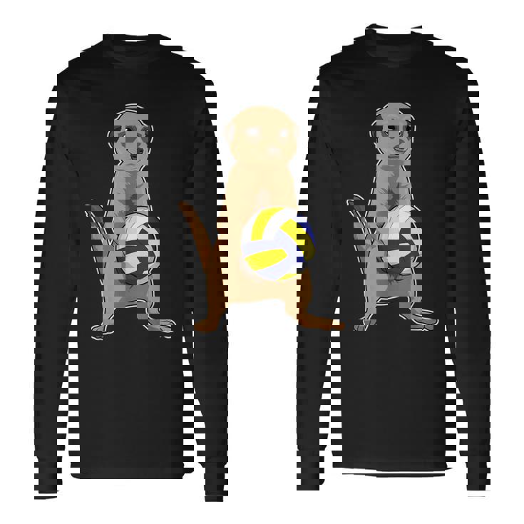 ミーアキャット バレーボール選手 バレーボール スポーツ 長袖Tシャツ