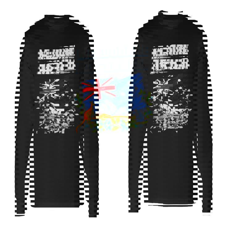 メルボルン オーストラリア お土産 オーストラリア国旗 カンガルーコアラ 長袖Tシャツ