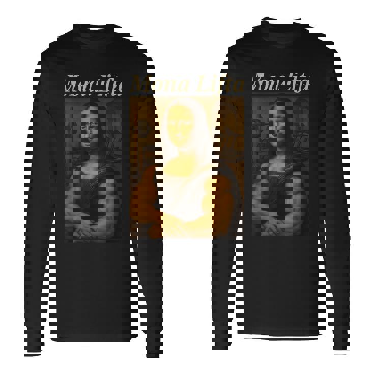 モナ・リフタ マッスル モナリザ ボディービル フィットネス ジム愛好家 長袖Tシャツ