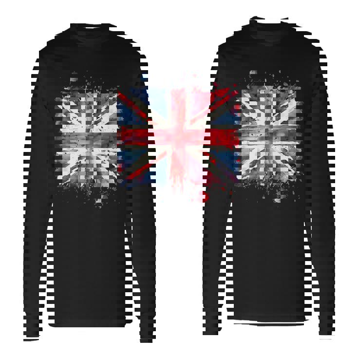 ユニオンジャック インクスタイル アート イギリス国旗 イギリス 国旗 イギリス 長袖Tシャツ