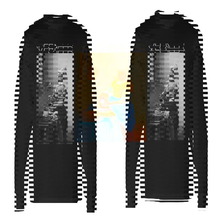 ヨハネス・フェルメール 芸術家のための芸術 ミルクメイド 長袖Tシャツ