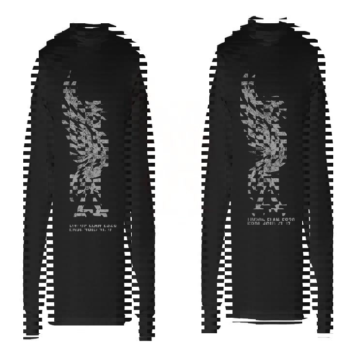 リバプール イングランド Est1207 Colossal Liverbird Grey Age 長袖Tシャツ