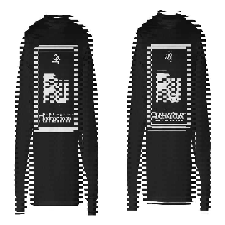 ルテニウム Ru 元素周期表 サイエンスギフト 長袖Tシャツ