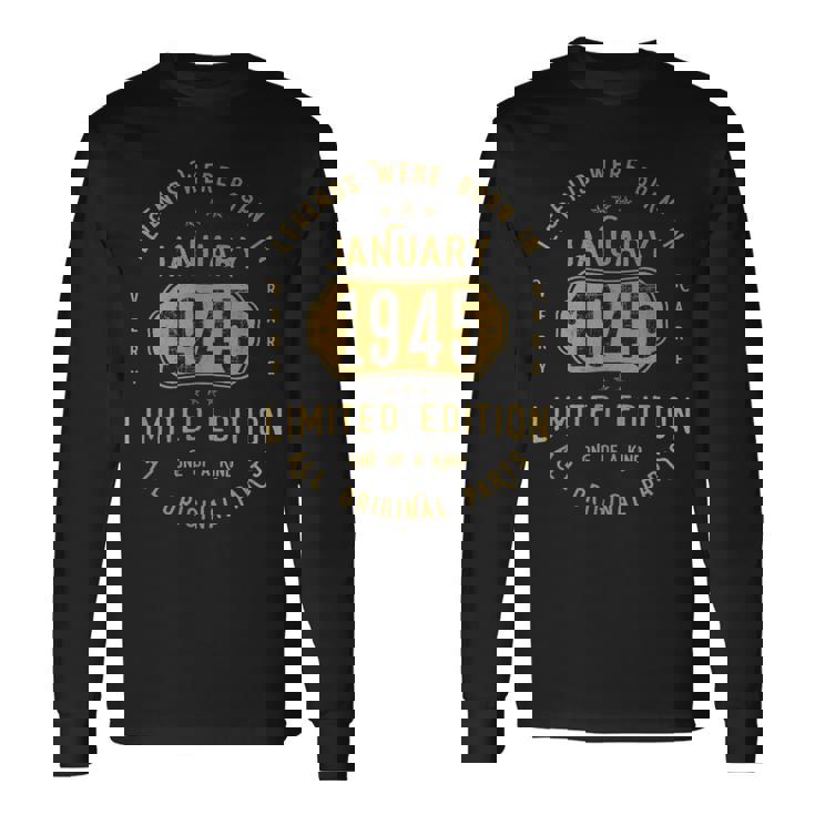 レジェンドは1945年一月生まれ 誕生日 長袖Tシャツ