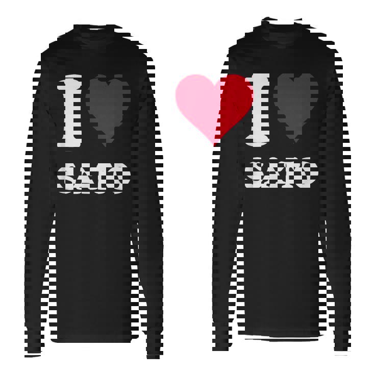 レッドハート I Loveato 長袖Tシャツ