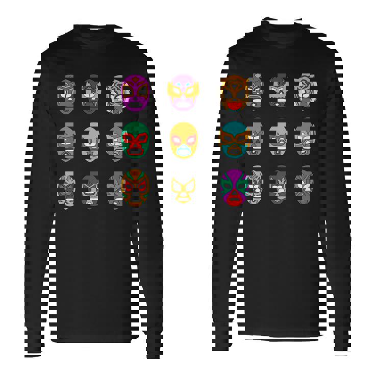 レトロ ルチャリブレ マスク オブ レジェンド レスリング 長袖tシャツ 長袖Tシャツ