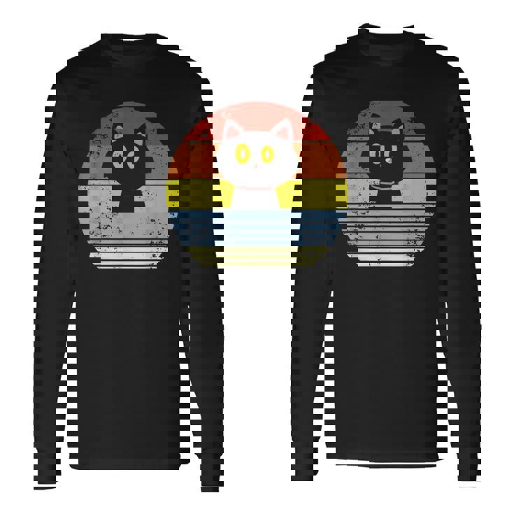 レトロ 猫 ヴィンテージ かわいい 子猫 ニャー キティ キティ 長袖Tシャツ
