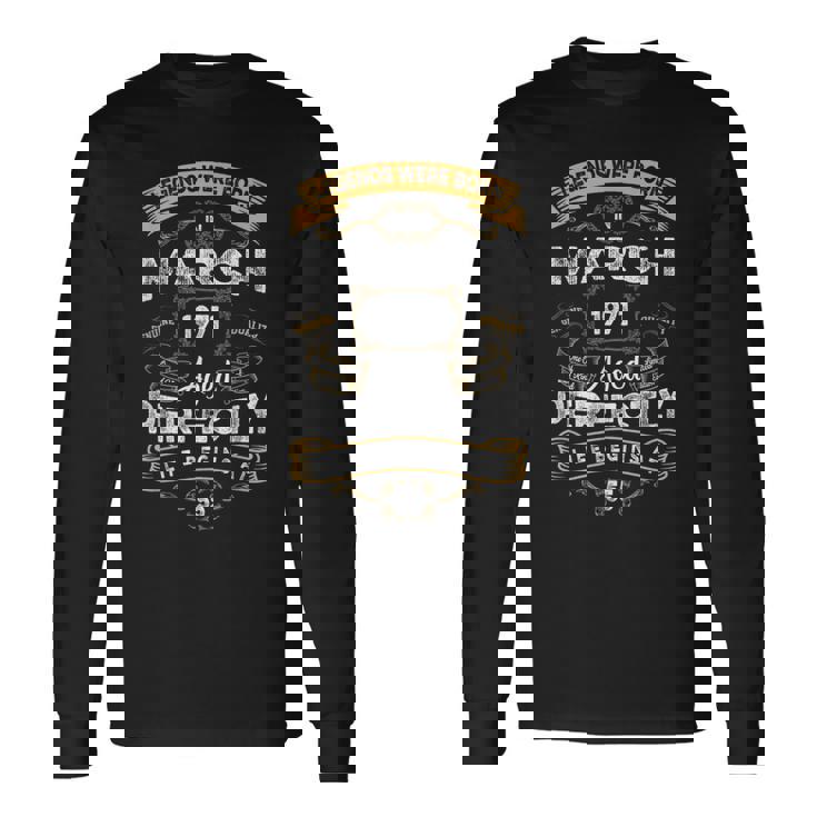 レトロな55歳の誕生日の伝説は1971年3月に誕生しました。 長袖Tシャツ