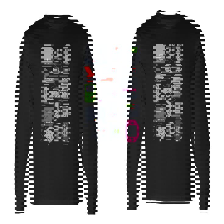 レトロゲーム機 長袖Tシャツ