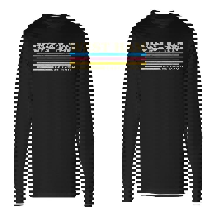 レトロストライプ ウエストハム 長袖Tシャツ