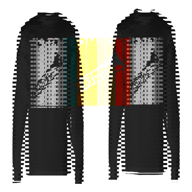 レトロトロンボーン I マーチングバンド I 吹奏楽部 I トロンボーン 長袖Tシャツ