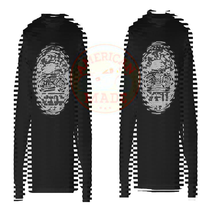 レトロヴィンテージガソリンスタンド アメリカ製 モーターバイクガレージ 長袖Tシャツ