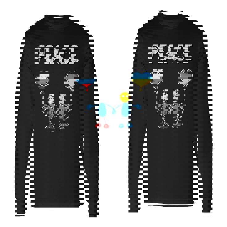 ロシアとウクライナの間の平和 長袖tシャツ 長袖Tシャツ