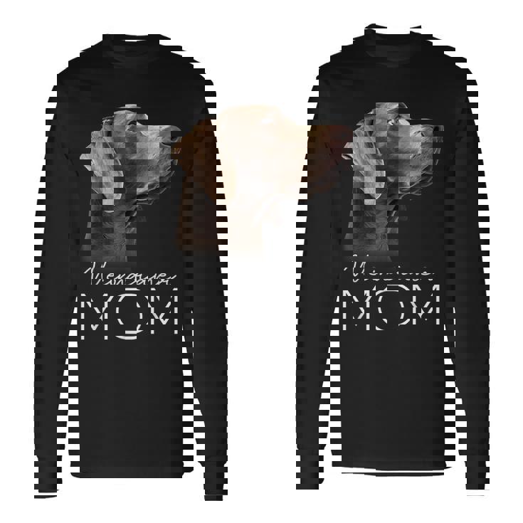 ワイマラナー 犬 ママ 長袖Tシャツ