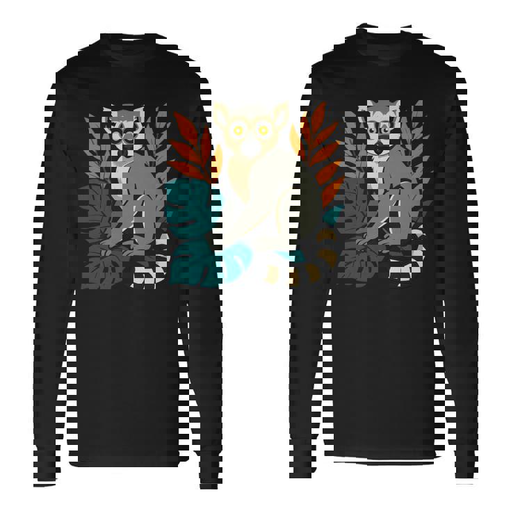 ワオキツネザル 長袖tシャツ 長袖Tシャツ