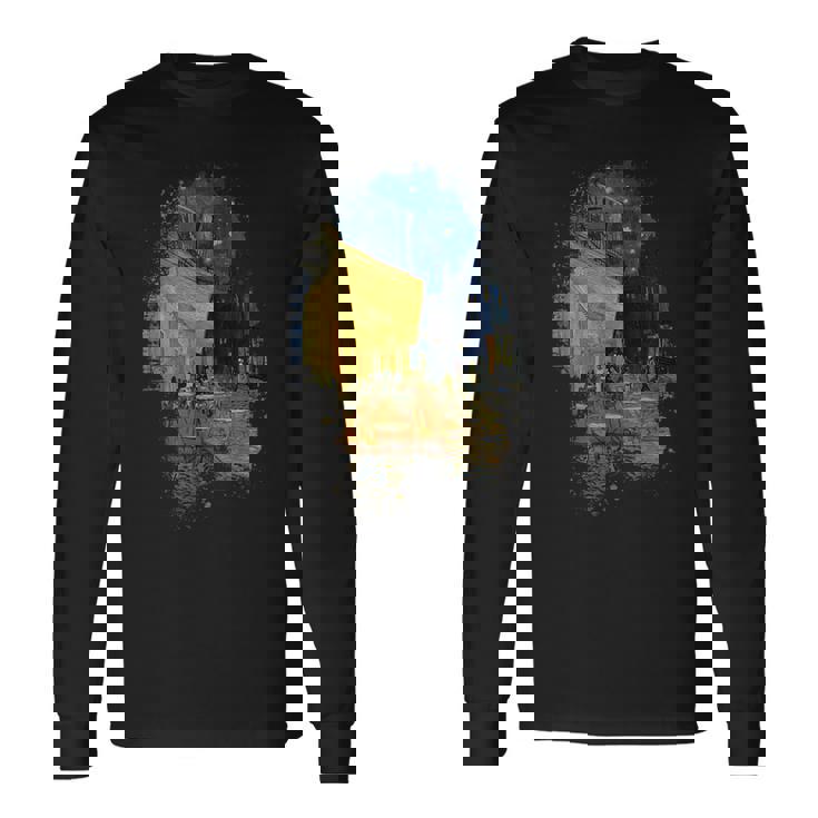 ヴィンセント・ヴァン・ゴッホ作 夜のカフェテラス 長袖Tシャツ