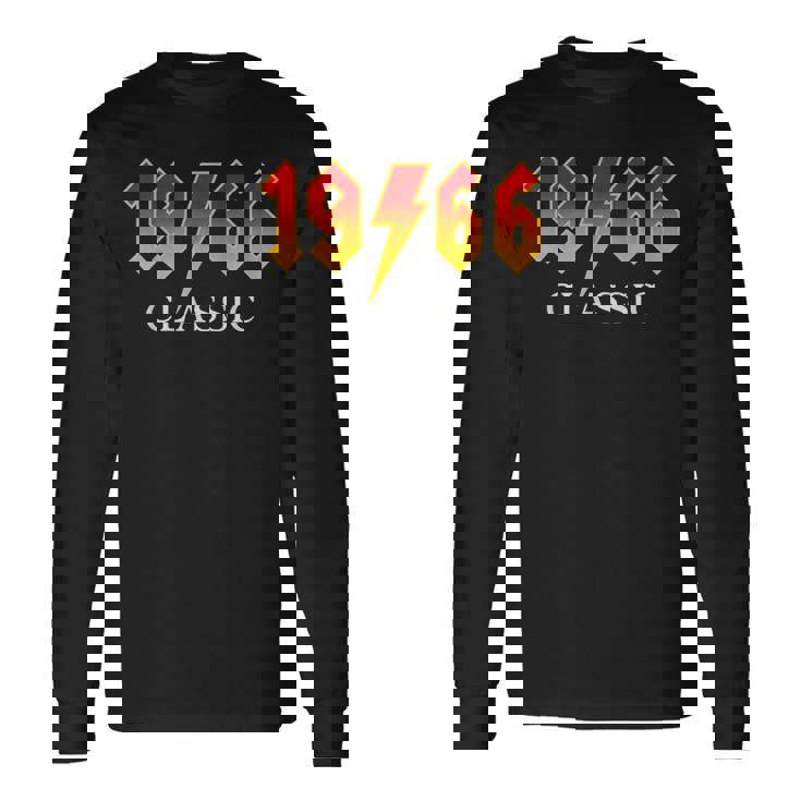 ヴィンテージ 1966 クラシック 60歳 60歳 誕生日 ロックレジェンド 長袖Tシャツ