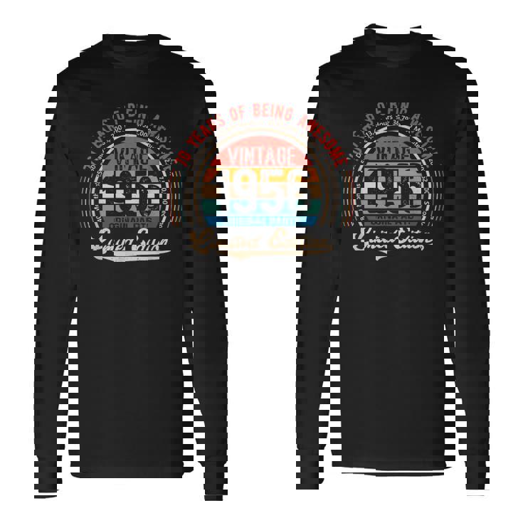 ヴィンテージ 70歳の誕生日 1956年生まれの70年 長袖Tシャツ