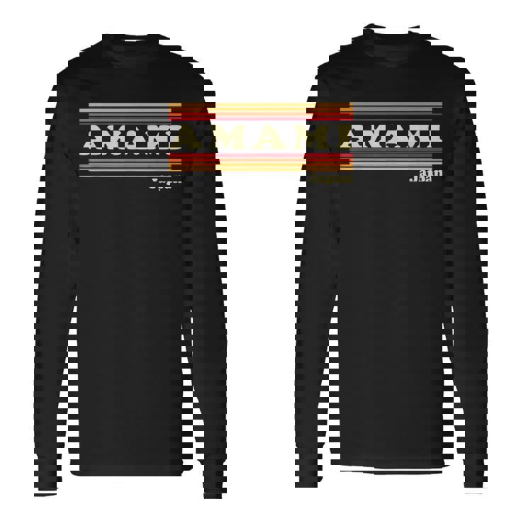 ヴィンテージ 80年代 奄美 日本 レトロ グラフィック 長袖Tシャツ