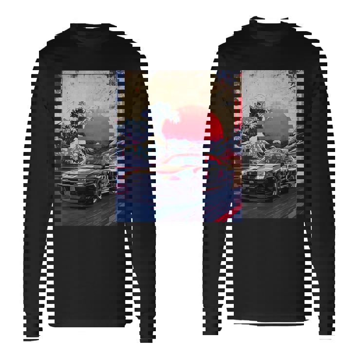 ヴィンテージ Jdm ドリフト レースカー 和波沖 神奈川 アート 長袖Tシャツ