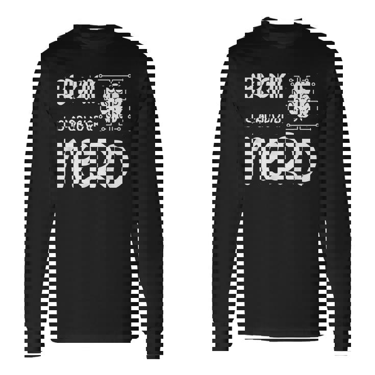 ヴィンテージ NERDファレル Brain Is Forever Nerd ギフトアイデア 長袖Tシャツ