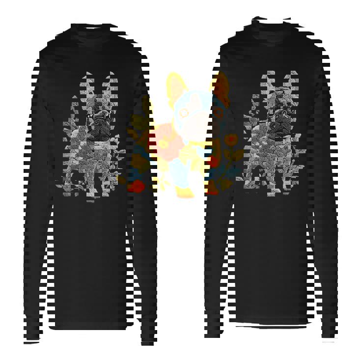 ヴィンテージ フレンチブルドッグ ママ 犬 フレンチブルドッグ 母の日 長袖Tシャツ