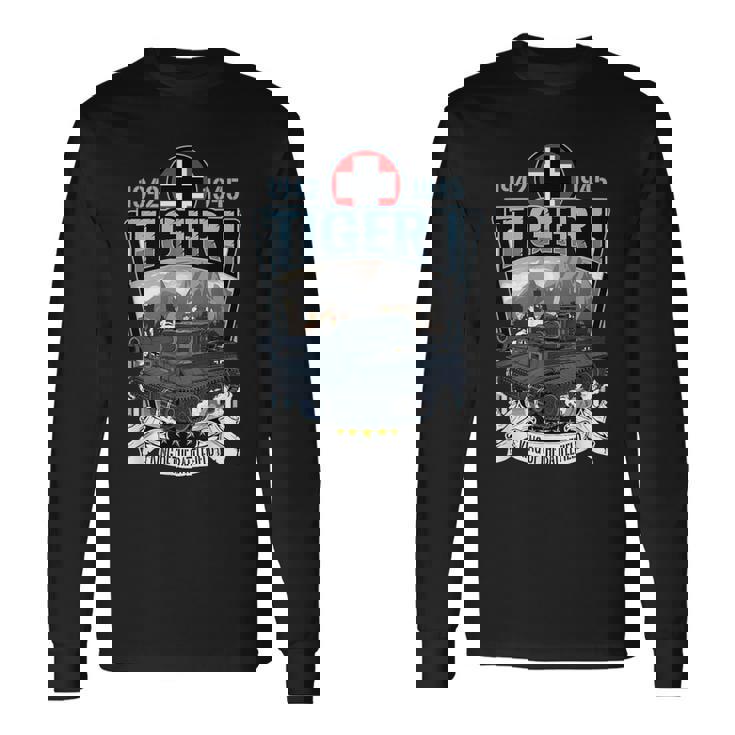 ヴィンテージ第二次世界大戦ドイツ戦車ティーガーi（1） 長袖Tシャツ