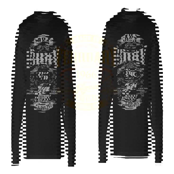 ヴィンテージ還暦伝説 1966年2月 60歳の贈り物 長袖Tシャツ