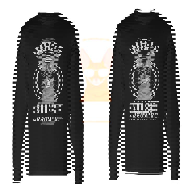 世界で最もクールなアビシニアンパパ 長袖Tシャツ