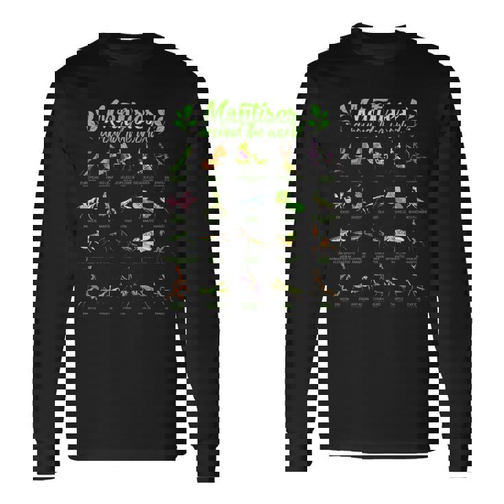 世界のカマキリ カマキリ 長袖Tシャツ