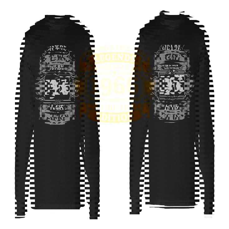 伝説は1966年にヴィンテージ60歳の誕生日に生まれました60歳 長袖Tシャツ