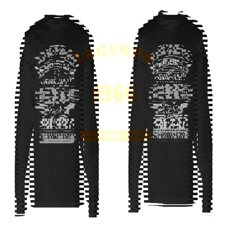 伝説は1966年にヴィンテージ60歳の誕生日に生まれました60歳 長袖tシャツ 長袖Tシャツ