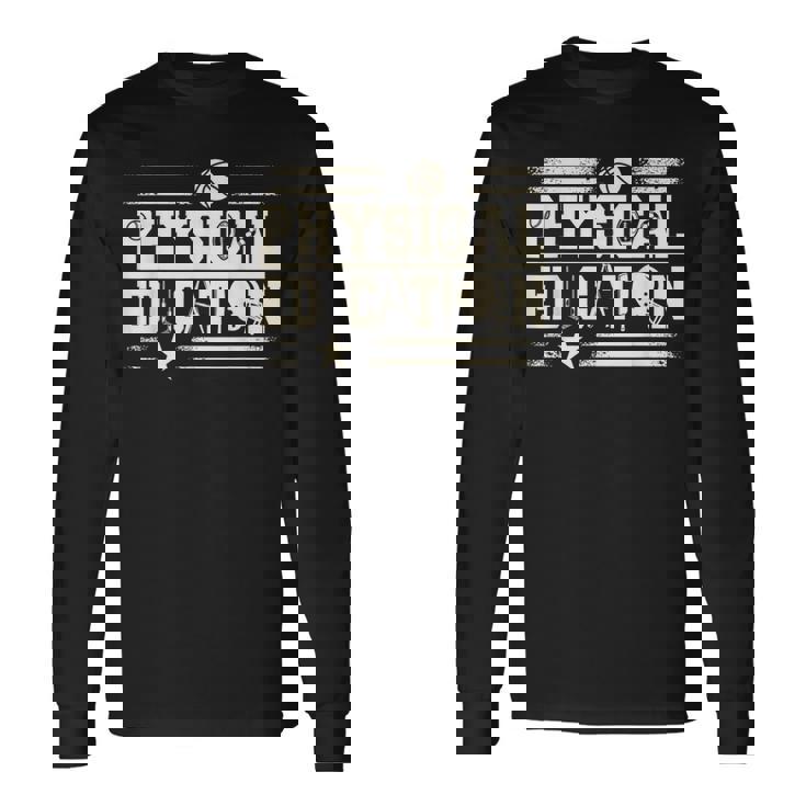 体育の先生 長袖Tシャツ