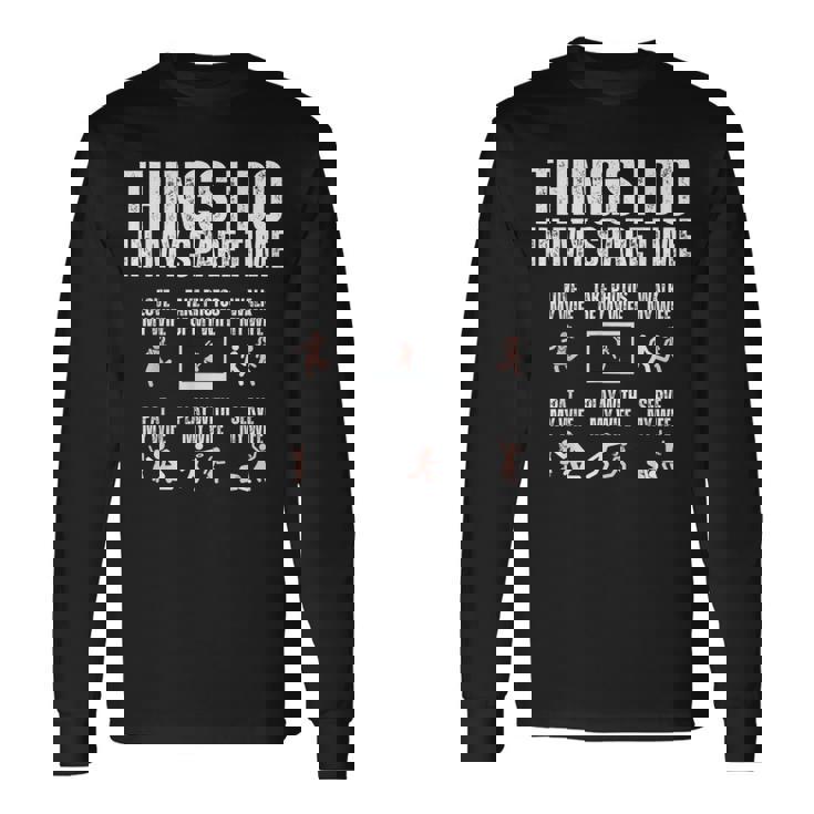 余暇にすること愛妻が大好き 長袖Tシャツ