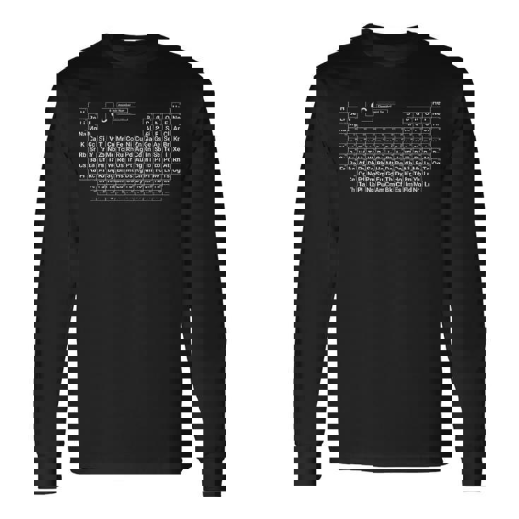 元素の周期表 長袖Tシャツ