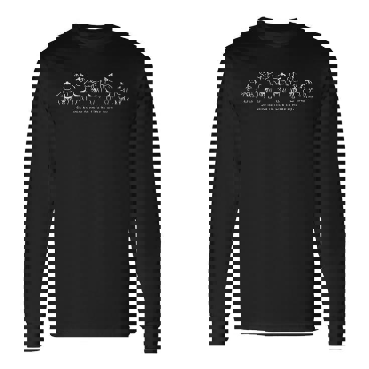 力士の型、人生の道 長袖Tシャツ